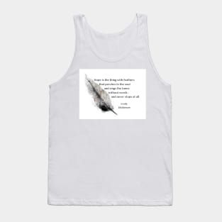 Hope Quote Emily Dickinson On Feather Art Tank Top